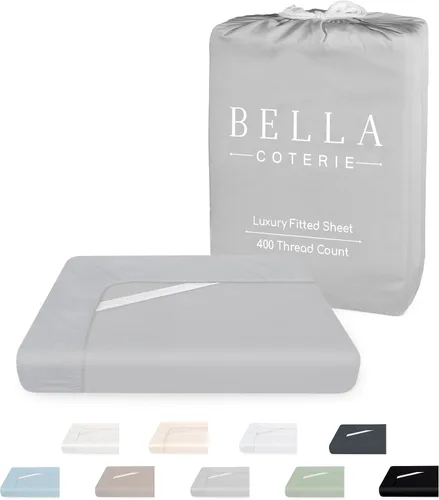 Miniatura 12 de Bella Coterie Sábana Bajera Ajustable de Viscosa de Bambú de Lujo Tamaño King 100% Cultivada Orgánicamente Ultra Suave Refrescante para Blanco