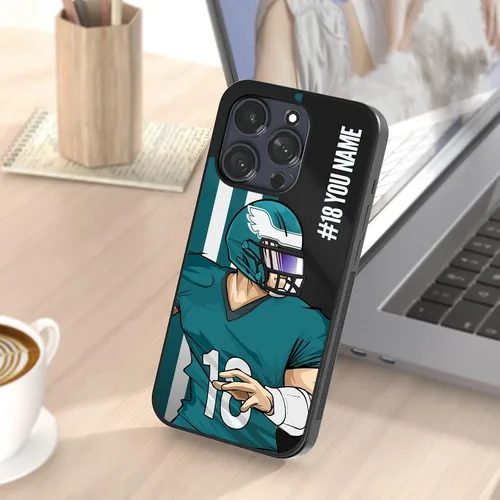 Miniatura 5 de Fundas de silicona personalizadas con número y nombre para iPhone 11/12/13/14/15/16/Pro/Max/Plus/Mini/X/Xs/Xr/7/8 (Filadelfia)