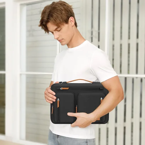 Miniatura 2 de MOSISO 360 Protective Laptop Bag, Computer Bags, Side Open Messenger Bag with Trolley Sleeve&5 Pockets