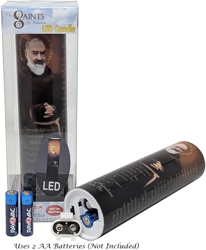 Miniatura 5 de St Padre Pio, vela LED sin llama de oración devocional
