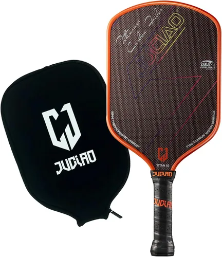 Miniatura 6 de Paletas de pickleball T700 de titanio de fibra de carbono, raqueta de pickleball aprobada por USAPA, raquetas principales de pickleball Naranja