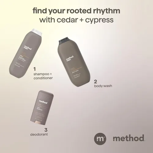 Miniatura 8 de Method Champú 2 en 1 para hombre + acondicionador, cedro + ciprés, 14 onzas.