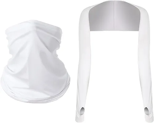 Miniatura 14 de YEKEYI Mangas de brazo con protección solar UV, manga de chal, protección solar, cómoda para golf, ciclismo, correr Negro