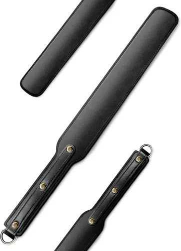 Fusta de Equitación de 18 pulgadas, Paleta de Cuero, Paletas para Mantas Súper Duraderas, Fustas Ecuestres Negro