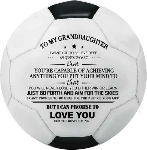 Miniatura 9 de KWOOD Balón de Fútbol Clásico Personalizado, Balón de Fútbol Grabado con Bomba Premium para Entrenamiento y Recreación, Disponible