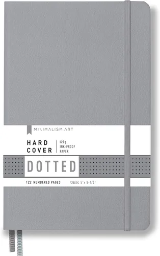 Miniatura 42 de Minimalism Art, diario de tapa dura premium, tamaño pequeño, clásico de 5" x 8.3", de 122 páginas numeradas, bolsillo con refuerzo, marcador
