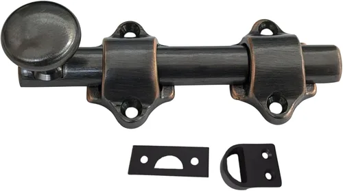 Miniatura 3 de QCAA Perno de puerta holandés de latón macizo, 36 ", latón pulido lacado, 1 paquete, hecho en Taiwán 35.8 in - Latón pulido lacado
