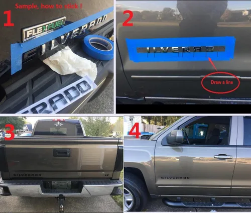 Miniatura 5 de Yoaoo 2 piezas OEM negro 2500HD 2500 HD placas de identificación emblemas placas aleación brillante para Gm Silverado Sierra