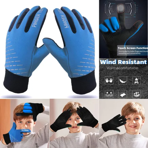 Miniatura 2 de FINGER TEN Kids Winter Gloves Warm Waterproof with Free Neck Warmer Boys Girls Touchscreen for Cold Weather Outdoor Sports