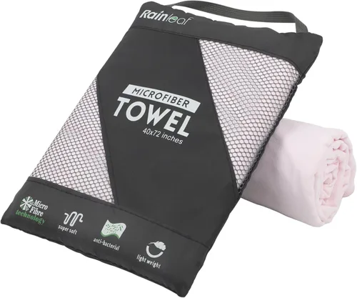Miniatura 20 de Toalla de microfibra Rainleaf perfecta para viajes y gimnasio y camping. Secado rápido - Super absorbente - Ultra compacta - Liviana. Adecuada