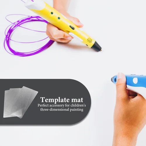 Miniatura 8 de EXCEART Tapete de impresión de bolígrafo 3D, tablero de dibujo transparente, paquete de 10 plantillas de 7.08 x 3.93 pulgadas para niños
