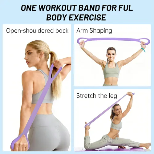 Miniatura 3 de Figura 8 bandas de ejercicio, banda de resistencia de 8 formas, juego de 3 bandas de resistencia para brazos con asas para entrenamiento, brazo