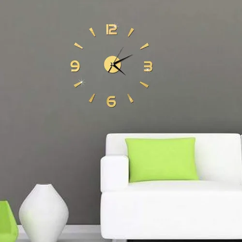 Miniatura 3 de Pilipane Reloj de pared sin marco, decoración de reloj de espejo acrílico, calcomanías de reloj de pared sin marco, reloj de pared de bricolaje