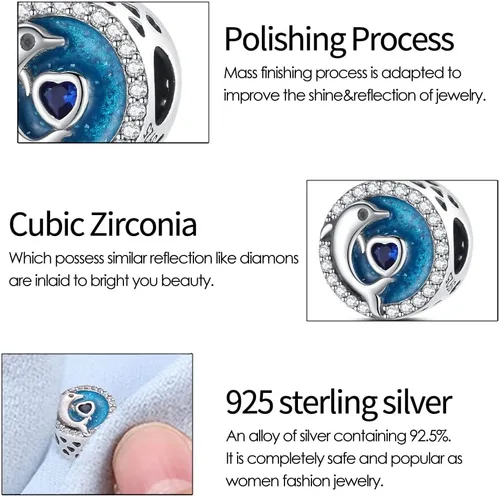 Miniatura 162 de KUNSIR Los abalorios se adaptan a pulseras Pandora para mujer, plata de ley 925, cuentas colgantes de joyería para niñas, dijes de feliz cumpleaños