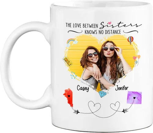Miniatura 22 de Taza de café blanca con texto en inglés «Choose States Names», 11 tazas de 15 onzas con texto en inglés «The Love Between Father And Daughter Knows