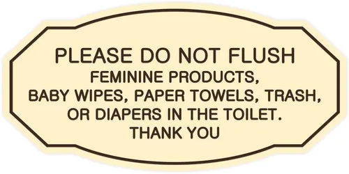 Miniatura 38 de Signs ByLITA Letrero de etiqueta victoriana Please Do Not Flush (Lt Gray), pequeño, 1 paquete Gris claro