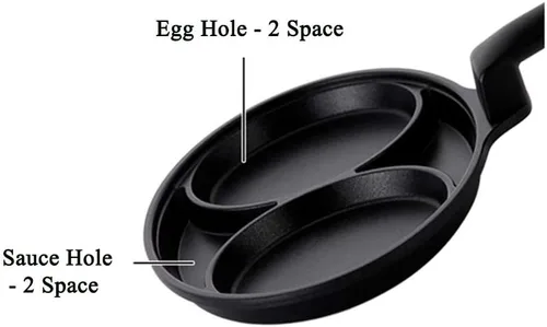 Miniatura 2 de Sartén para huevos con revestimiento antiadherente de 2 espacios