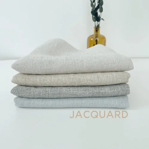 Miniatura 4 de Tela de lino jacquard gris con múltiples patrones, fibra textil de primera calidad para manualidades, decoración del hogar y tapicería