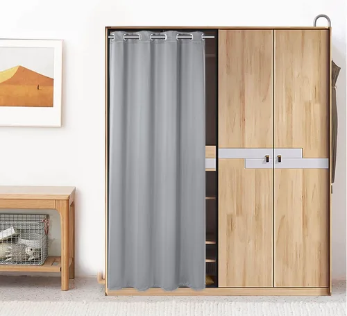 Miniatura 57 de PI Cortinas opacas para dormitorio, tratamiento de ventana con aislamiento térmico de anillo superior, cortinas oscurecedoras de habitación