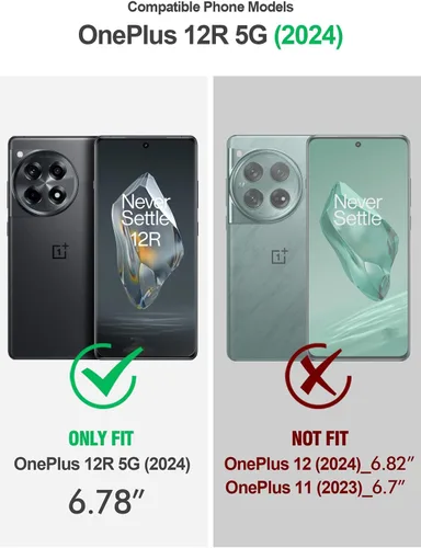 Miniatura 2 de Funda Poetic Revolution Compatible con OnePlus 12R 5G (2024), con protector de pantalla integrado, funciona con identificación por huellas