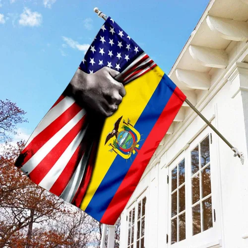 Miniatura 6 de Banderas-Bandera de Ecuador de Estados Unidos QNK464F, bandera de jardín (11.5 x 17.5 pulgadas) - Banderas de jardín de Estados Unidos de poliéster