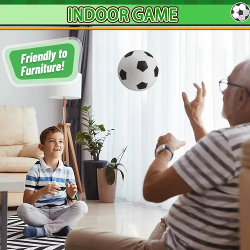 Miniatura 5 de Umnodobn Juego de 5 pelotas de fútbol de 6 pulgadas con bomba Blanco