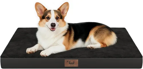 Miniatura 89 de Cama ortopédica de felpa para perros y cachorros medianos, camas impermeables para perros de 30 x 20 pulgadas con funda extraíble lavable, tapete
