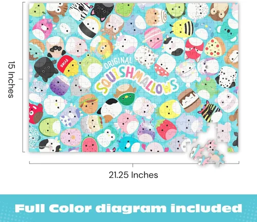 Miniatura 3 de Buffalo Games Squishmallow Friends - Rompecabezas de 300 piezas, 21.25 x 15 pulgadas, rompecabezas de piezas grandes para adultos, collage colorido