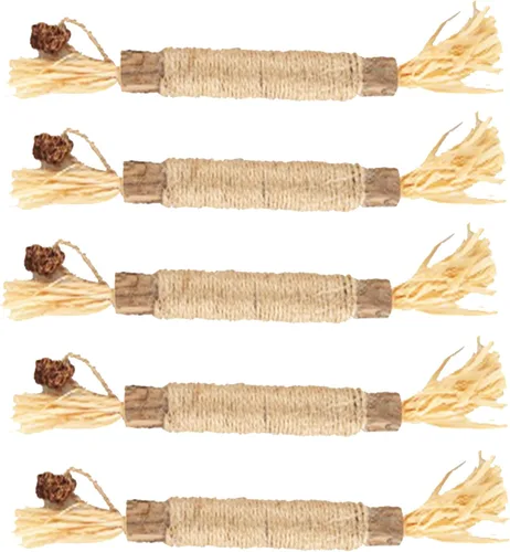 Miniatura 6 de SunGrow Delicioso aperitivo para mascotas, palitos de vid plateada, cáscara de maíz masticable e insectos, fruta magra para el cuidado perfecto