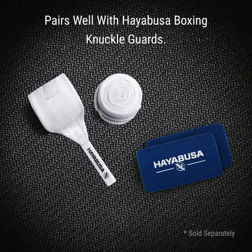 Miniatura 6 de Hayabusa - Vendas de mano de boxeo de gasa para hombres y mujeres, pulgar inicial con cierre de gancho y bucle, color blanco, 180 pulgadas