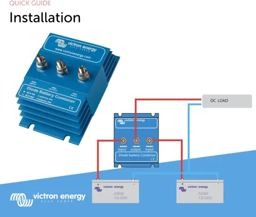 Miniatura 5 de Victron Energy BCD 802 80 amp Diodo Batería Combiner (2 Baterías)