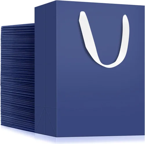 Miniatura 9 de EUSOAR Bolsas de compras de papel con asas, paquete de 25 bolsas pequeñas de papel kraft de 5.9 x 2.3 x 7.8 pulgadas, bolsa de mercancía