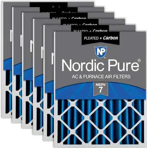 Miniatura 20 de Nordic Pure 12 x 24 x 4 (tamaño real: 11 1/2 x 23 3/8 x 3 5/8) de carbono puro plisado para reducción de olores Merv 8, filtro para horno, 1 paquete