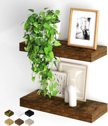 Miniatura 70 de Fun Memories Estantes flotantes para pared, estantes flotantes de 48 pulgadas de largo, juego de 1, estante colgante con soportes invisibles