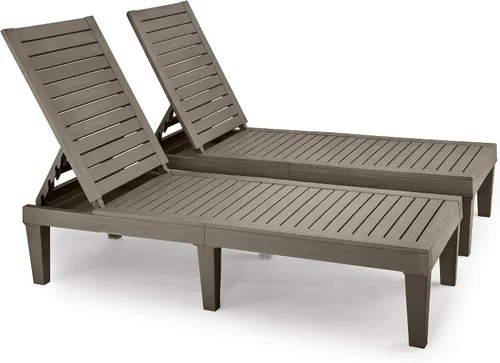 Miniatura 18 de YITAHOME - Tumbonas para exteriores con cojín y respaldo ajustable, tumbonas resistentes para patio junto a la piscina, fácil montaje, impermeables