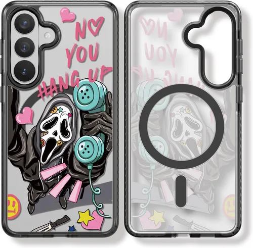 Miniatura 58 de Rosarnnah Funda compatible con Samsung Galaxy S24 Ultra, bonita estética, a la moda, divertida funda con estampado de gatito y gato, duradera a