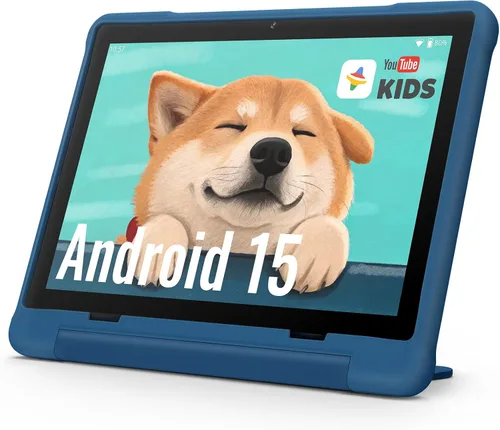 UEMXDOX Tableta para niños, Android 15, tableta para niños de 3 años en adelante, 8 GB + 64 GB, ampliable a 512 GB, pantalla táctil de 10" con