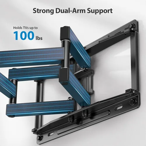 Miniatura 4 de Pipishell - Soporte de pared para TV de movimiento completo para la mayoría de televisores de 37 a 75 pulgadas, soporte de pared con brazos