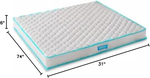 Miniatura 2 de Linenspa Colchón de 6 pulgadas, tacto firme, resortes Bonnell con capa de espuma, colchón en una caja, cama para jóvenes o niños, dormitorio