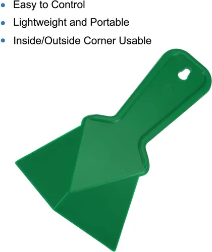 Miniatura 4 de uxcell Paleta de esquina interior de 4 pulgadas, herramienta de esquina de paneles de yeso de plástico, verde 2 piezas