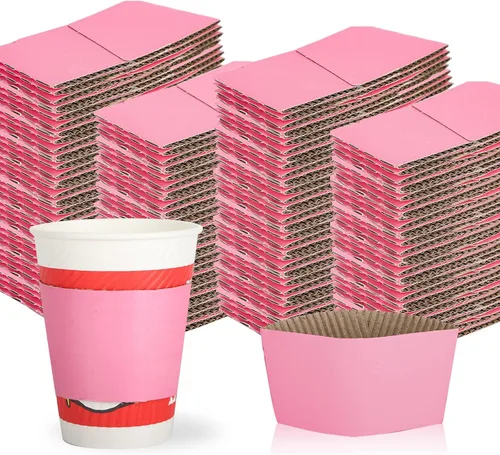 Miniatura 12 de zsccxq Fundas desechables para taza de café, papel kraft corrugado, fundas protectoras aisladas para tazas de café, expreso para bebidas calientes
