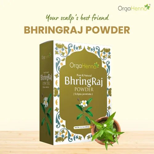 Miniatura 5 de Polvo Bhringraj 100% puro y natural para el cuidado del cabello y el cuero cabelludo, 3.53 oz