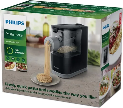 Miniatura 10 de Philips HR2371/05 Máquina para hacer pasta, compacta. Viva Collection, color negra, S, Negro