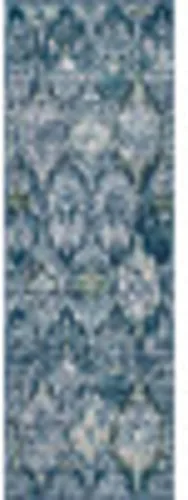 Miniatura 4 de Unique Loom Sumter Collection - Alfombra de área Brewton (2 pies x 6 pies, azul marino/azul)