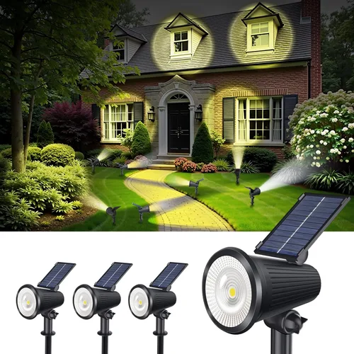 Miniatura 12 de Focos solares impermeables para exteriores, lámpara LED ultra brillante para árbol, bandera, césped, estatua, piscina, jardín, casa, pared, patio