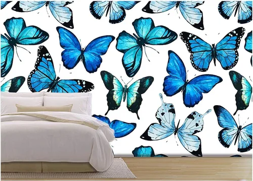 Miniatura 14 de wall26 - Foto de archivo - Hermoso patrón de vectores con bonitas mariposas de acuarela - Mural de pared extraíble Papel pintado autoadhesivo grande