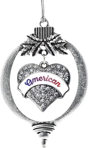 Miniatura 159 de Inspired Silver Adornos festivos de dije de corazón pave de plata con circonitas cúbicas