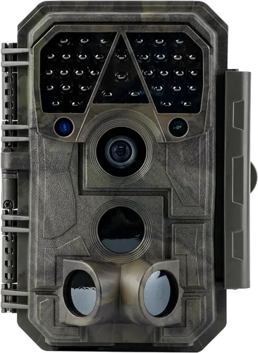 Meidase Cámara de rastro P70 (no celular, sin WiFi), 64MP 1296p, cámaras de juego con visión nocturna IR sin brillo, activada por movimiento,