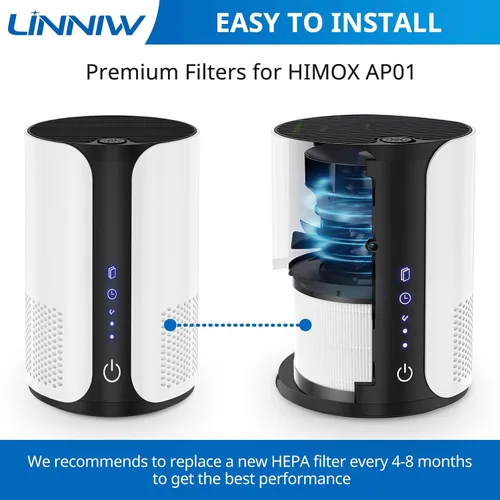 Miniatura 7 de Reemplazo del filtro AP01 solo compatible con Himox AP01(H01) purificador de aire para reemplazo de filtro Himox, potente filtración de 3 etapas