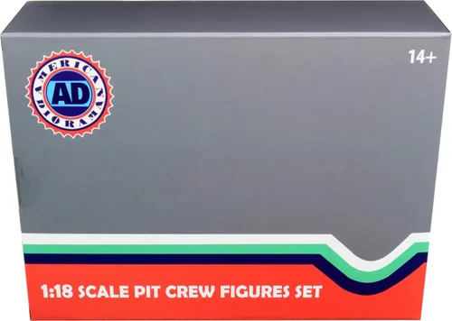 Miniatura 4 de American Diorama Formula One F1 Pit Crew 7 - Juego de figuras color azul para modelos a escala 1/18